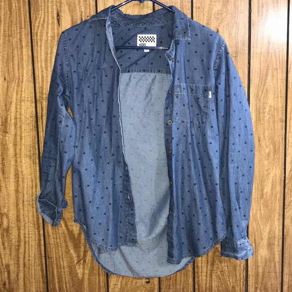Vans button up denim shirt